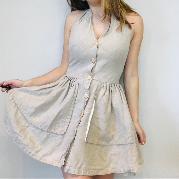 Armani Jeans vintage halter button down dress - Picture 2 of 8